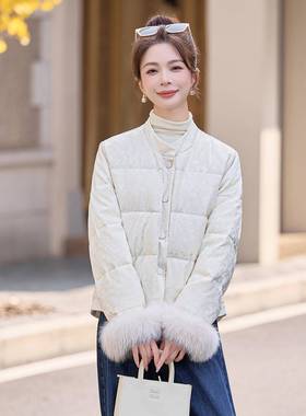 新ZYA86851中式国风羽冬绒服女款年新质款季时尚暖气保小个子复古