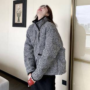 小个子时尚 小香风鸟千格短款 955款 羽服绒女冬新C196 加厚面包服 季