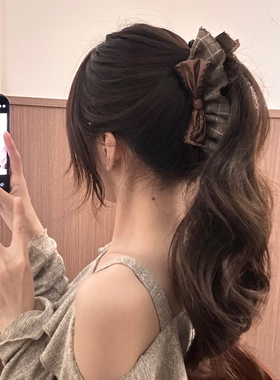 原创！可露丽香蕉夹女后脑勺盘发夹马尾夹竖夹蝴蝶结发卡头饰发饰