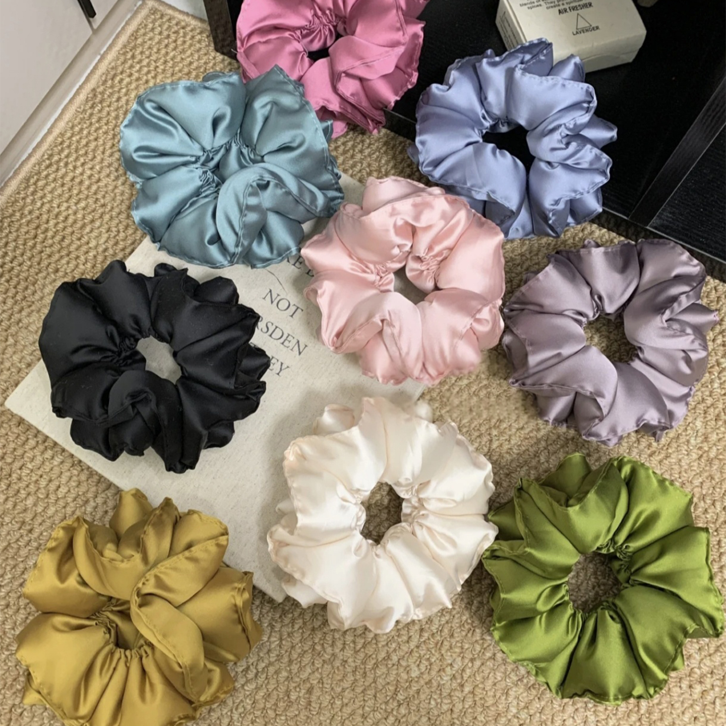 「小枕头」填充枕头仿真丝发圈