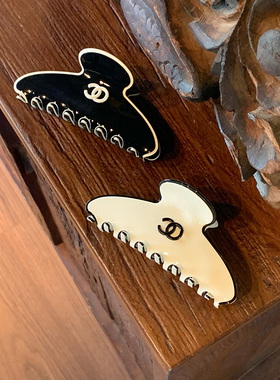 韩系小香风抓夹女后脑勺盘发夹高级感半扎发鲨鱼夹头饰发卡发饰