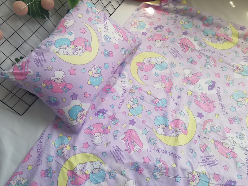 夏季速干枕套 双子星卡通枕袋 涤棉单人枕头套 拉链式43*63cm