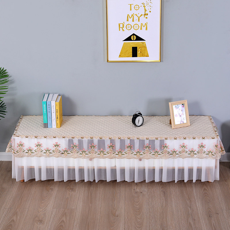 简约蕾丝布艺电视柜盖布长方形防滑桌布客厅鞋柜防尘罩套茶几组合