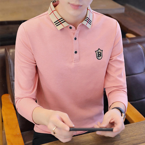 春秋款男士长袖t恤加绒保暖秋装