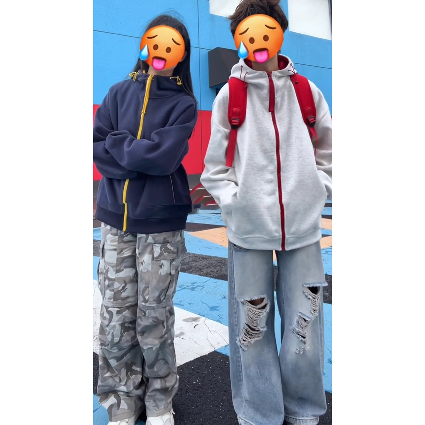 cleanfit撞色拉链开衫卫衣