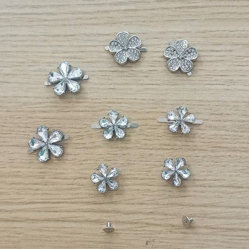 银色水钻太阳花爪扣百搭新款
