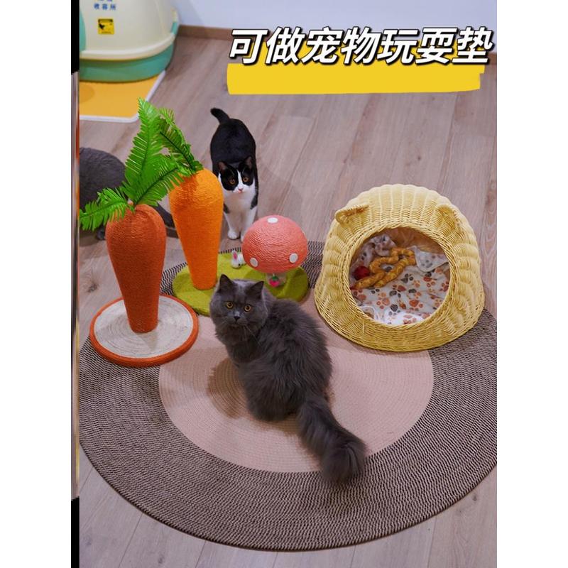 蒲草剑麻黄麻猫抓板猫抓垫大号磨爪猫玩具耐磨耐抓不掉屑猫窝藤编