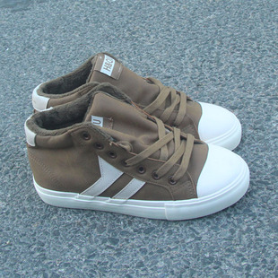 包邮 皮面高帮加绒休闲保暖棉鞋 1.16瑕疵女鞋 百搭韩版 子新款 满2双