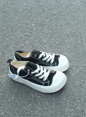 满2双包邮11.23瑕疵女士低帮系带芒果头翘底女帆布鞋