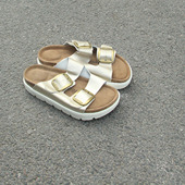 鞋 差码 一字拖PU面软木博肯鞋 3.1瑕疵低帮拖鞋