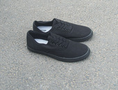 满2 休闲纯黑工作鞋 包邮 1.1瑕疵外贸原单女士低帮系带瘦版