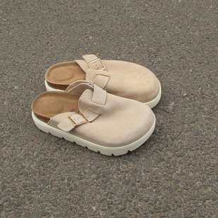 鞋 3.22瑕疵低帮拖鞋 差码 垫厚底软木博肯鞋 一字拖高端牛皮鞋