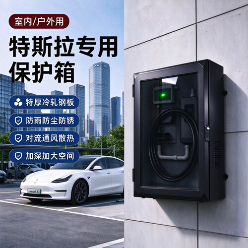 7kW充电桩保护箱户外防水立柱