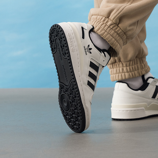 adidas originals FORUM Low Cl 舒适低帮板鞋男女同款白黑IH7830