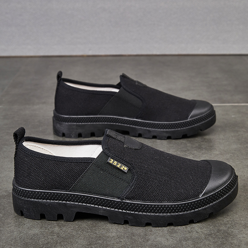 3522正品劳保鞋一脚蹬2025新款耐磨防滑轻便软底工地干活解放鞋男