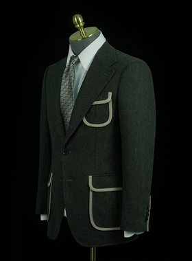 Royal Lisbon英国MOON面料设计师款高级西服定制手工外套休闲单西