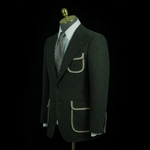 Royal Lisbon英国MOON面料设计师款高级西服定制手工外套休闲单西