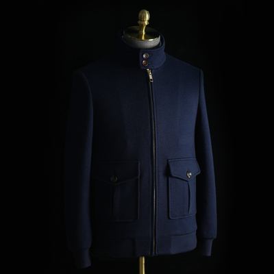 Royal Lisbon 诺悠翩雅 男士意大利手工针织贝林顿夹克外套定制