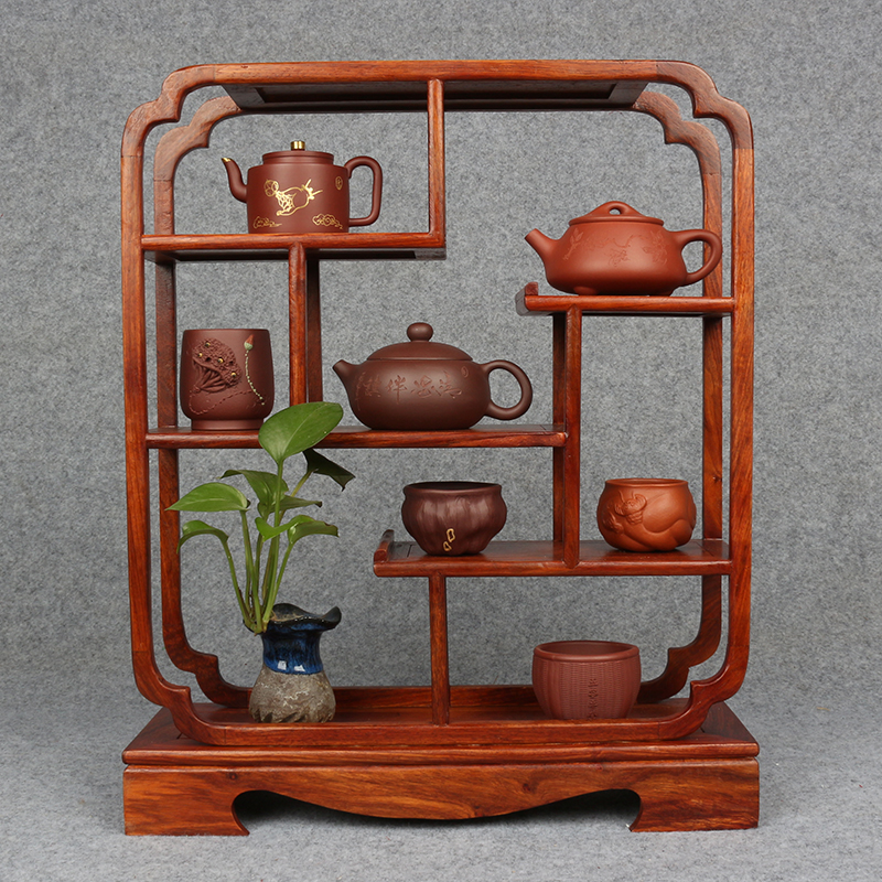 黄花梨木博古架中式桌面置物架