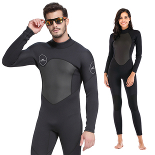 3MM防寒潜水衣男女保暖加厚冲浪服连体长袖湿衣浮潜专业潜水服