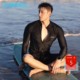 浮潜水母衣漂流泳裤 防晒长袖 大码 速干冲浪服潜水服男士 游泳衣套装