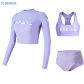 韩国沙滩半腰短款 潜水服女士分体内衣游泳衣浮潜冲浪防晒速干泳衣