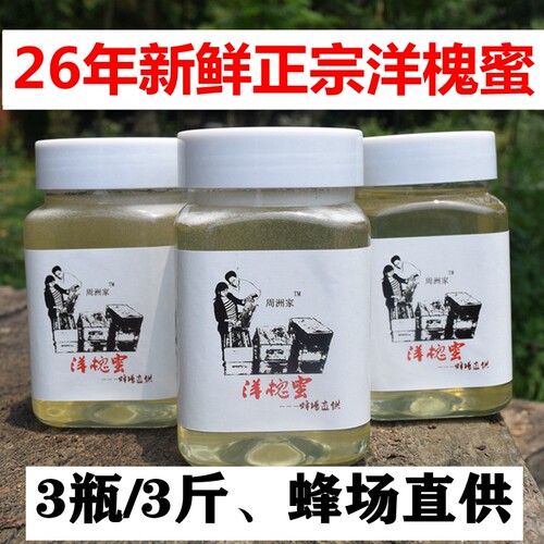 周洲家洋槐花蜜纯正天然农家自产野生成熟正宗真原蜜无添加土蜂蜜