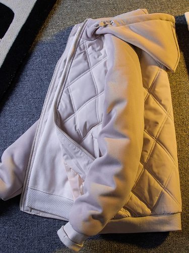 潮牌冬季绗棉菱格羽绒棉服男加厚美式覆古连帽棒球服棉袄保暖外套