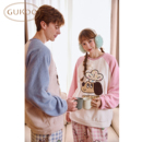 轰轰小狗提花女家居服套装 毛绒保暖新款 果壳情侣睡衣冬季 Gukoo