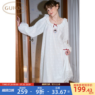 Gukoo 网纱女士家居服睡裙A 果壳睡裙女春秋款 白雪公主新款