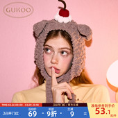 可爱小熊女士耳套 毛绒保暖2026年新款 Gukoo 果壳耳罩冬季