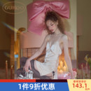 Gukoo 果壳情人节礼物睡裙女色丁吊带新款 性感女士****家居睡裙E