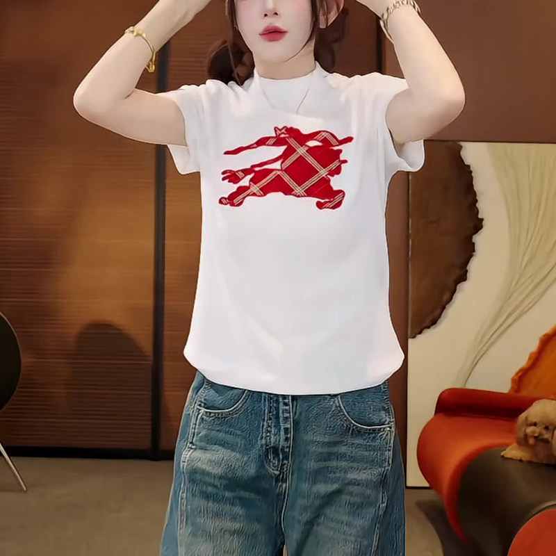 马到功成印花白色短袖t恤女装夏装2026新款百搭上衣