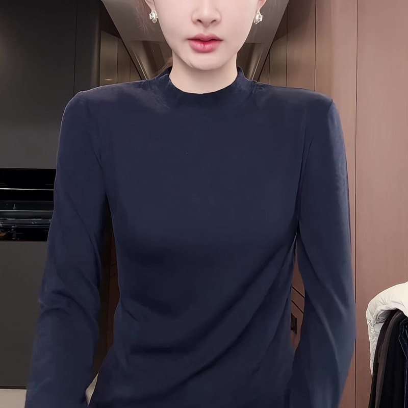 长袖T恤打底衫女秋冬内搭圆领春秋款百搭纯色上衣,女装/女士精品,大码内搭,淘宝优惠券,粉丝福利购,淘宝优惠卷