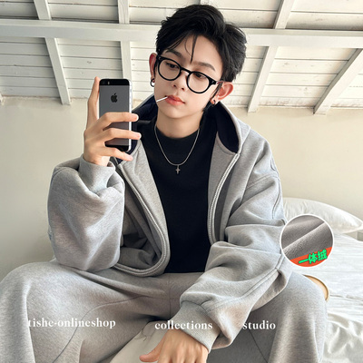 男童加绒外套2025秋冬季新款