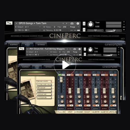 Фильм и телевизионный симфония Strike Cineperc v1.2 Источник звука 93G Большой цвет звука всеобъемлющий