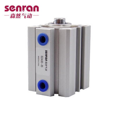 小型气动内外牙薄型气缸SDA32X5X10X15X20X25X30X35X40X45X50X55S