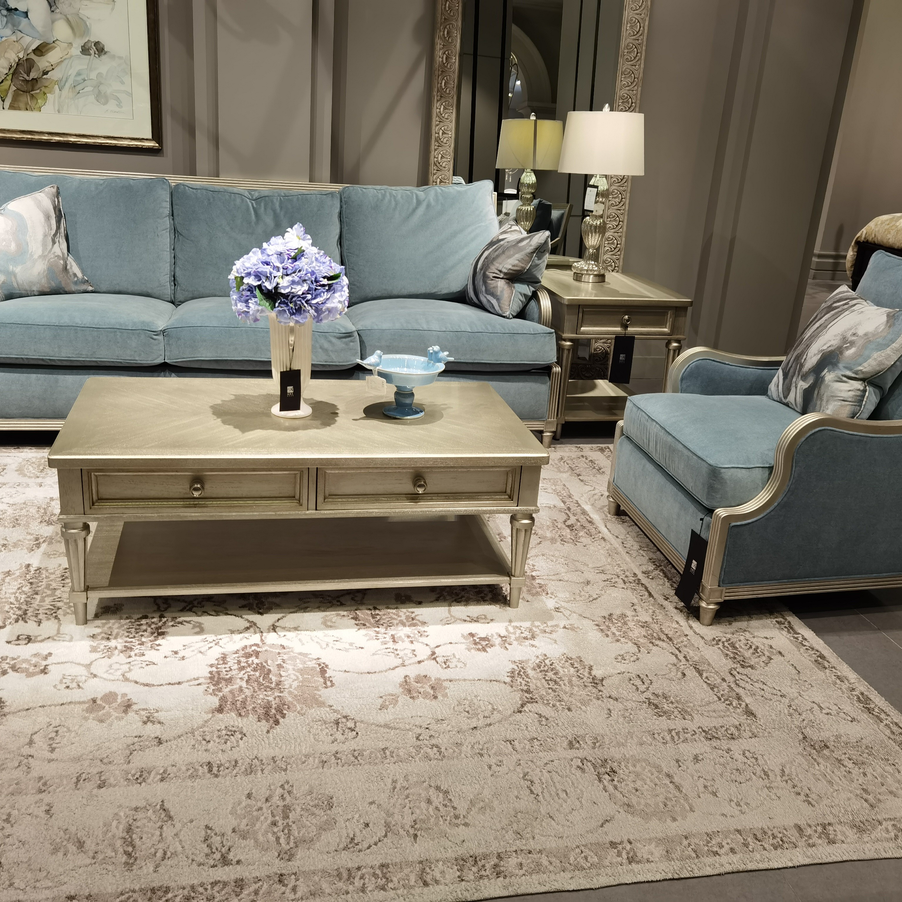 新品美式轻奢实木沙发美式定制art家具法式橡木雕刻美家莫里印象