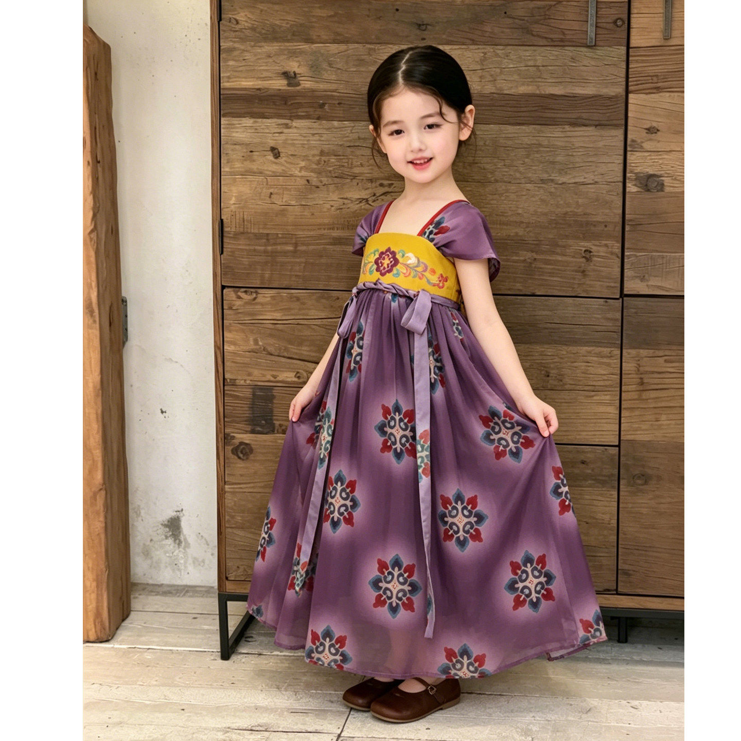 绝美明制汉服连衣裙女童新中式国风日常旗袍裙夏季宝宝唐装演出服