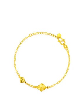 细款碎冰冰菱形拼接手链女款小众