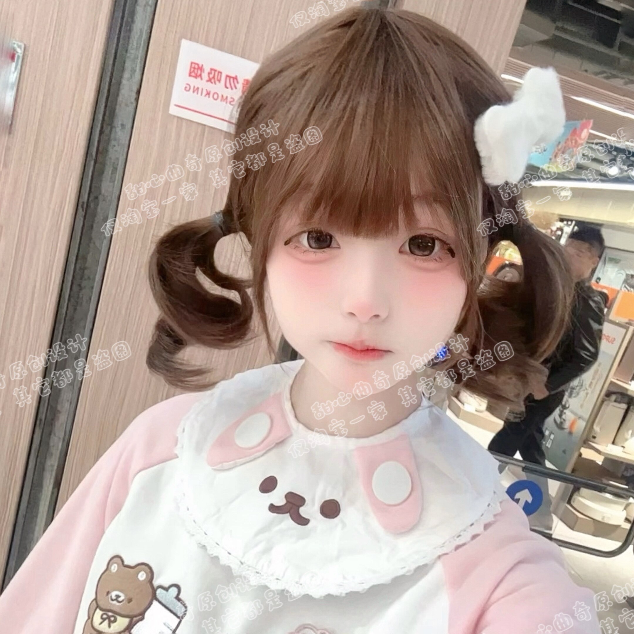 30cm超短罗马卷假发甜心曲奇定制日常短卷发可爱少萝莉软妹lolita