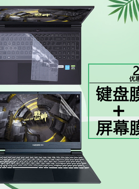 适用神舟战神笔记本电脑S8D6键盘膜Z8D6 SQ1防尘套S8C4键盘保护膜S8-DA5NS/7NS护眼钢化膜防蓝光屏幕贴膜
