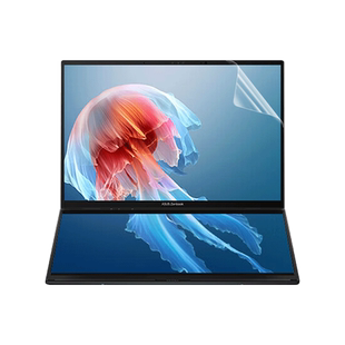 适用2024款华硕灵耀14双屏笔记本电脑主屏贴膜副屏保护膜UX8406M触控屏护眼屏幕贴膜全屏覆盖防蓝光屏保