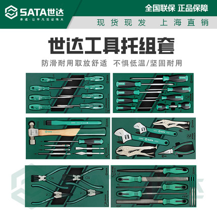 世达EVA托盘组套工具套装锉刀组套敲击组套卡簧钳组套09910A