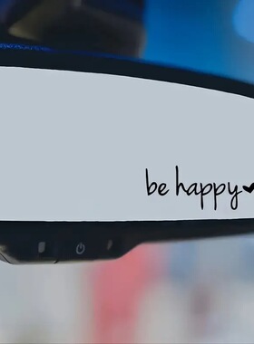 be happy快乐英文车贴汽车电动车摩托头盔贴纸防水车窗贴车贴