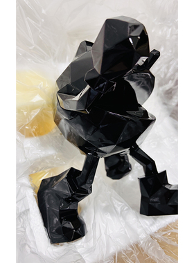 万代 Namco PAC-MAN x Orlinski 官方雕塑树脂雕像 18 厘米黑色