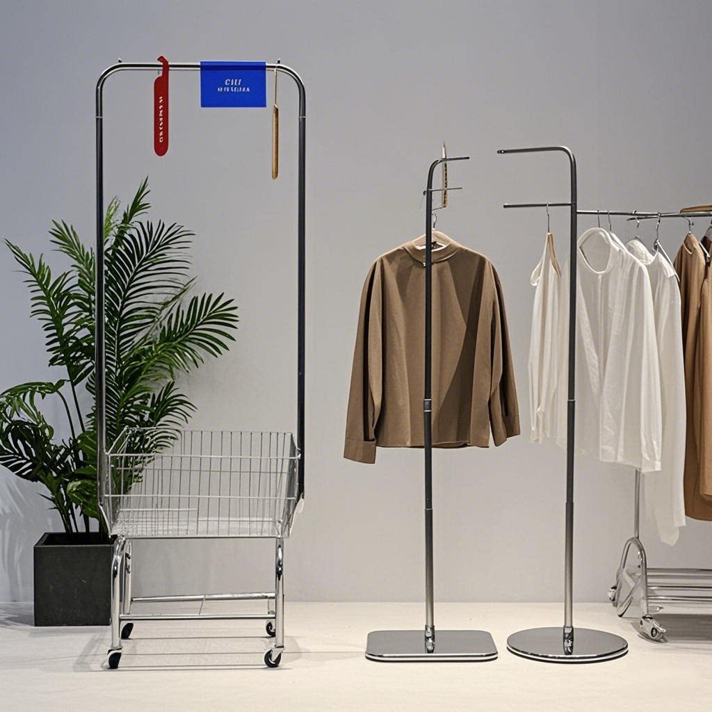 服装店T型挂衣帽中岛展示架