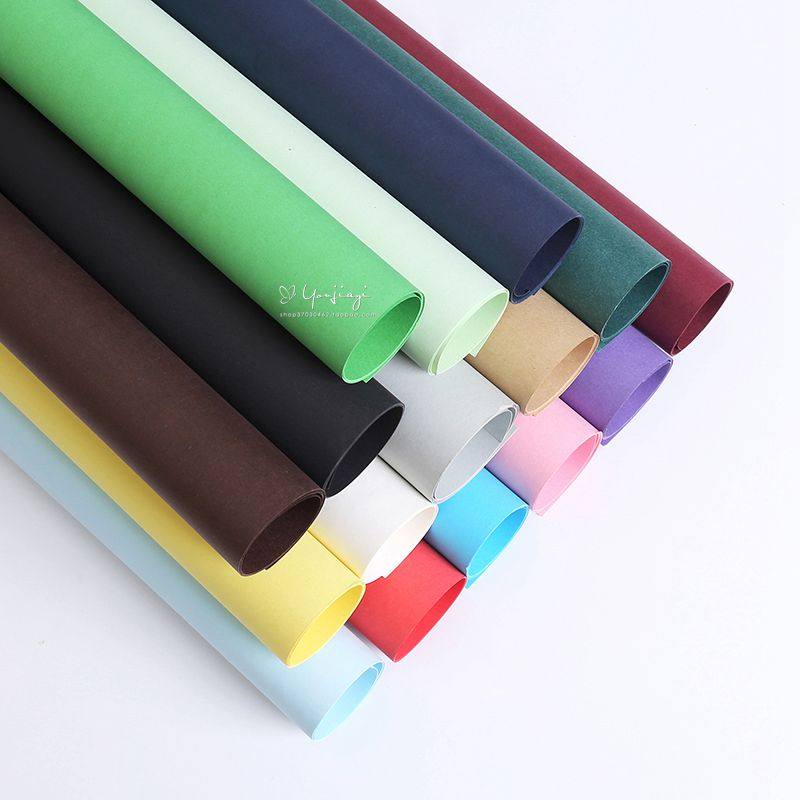 礼品包装纸 纯色包鲜花礼物纸 儿童花束零食包装空投箱单色彩花纸