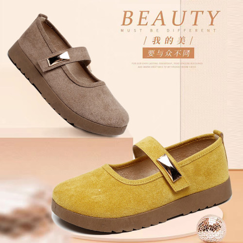 老北京布鞋2026法式复古单鞋女款防滑软底舒适时尚玛丽珍女鞋丑萌