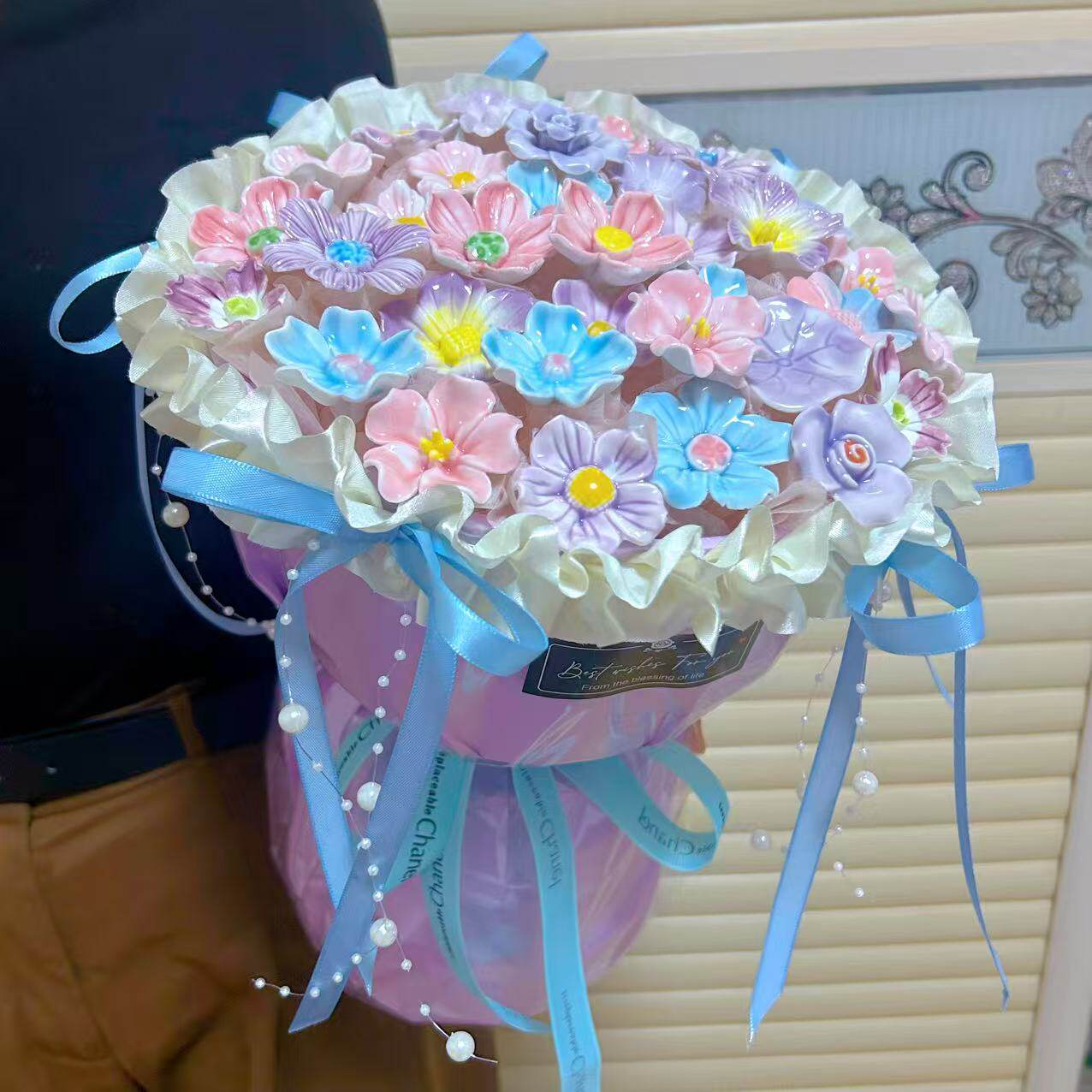 小香风陶瓷花束创意生日礼物